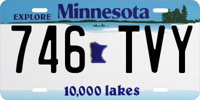 MN license plate 746TVY