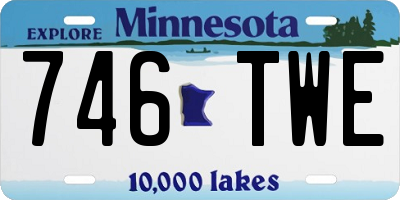 MN license plate 746TWE