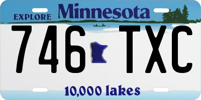 MN license plate 746TXC