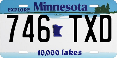MN license plate 746TXD