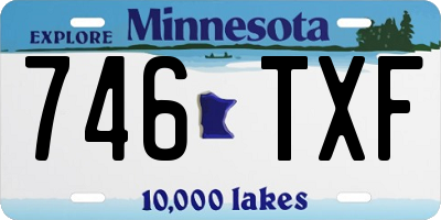 MN license plate 746TXF