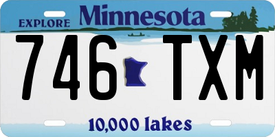 MN license plate 746TXM