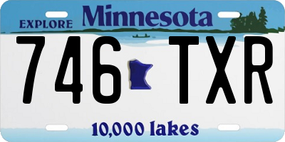 MN license plate 746TXR