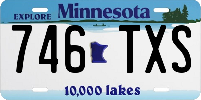 MN license plate 746TXS