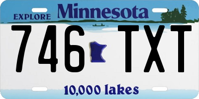 MN license plate 746TXT
