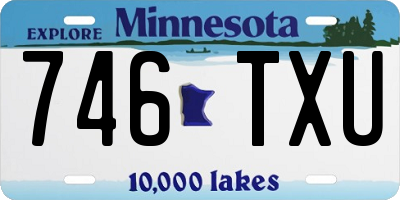 MN license plate 746TXU