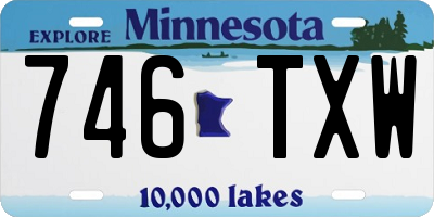MN license plate 746TXW