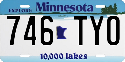 MN license plate 746TYO