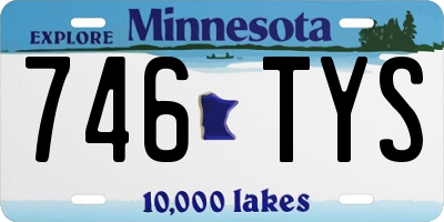 MN license plate 746TYS