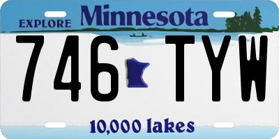 MN license plate 746TYW