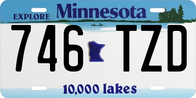 MN license plate 746TZD
