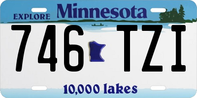 MN license plate 746TZI