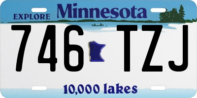 MN license plate 746TZJ