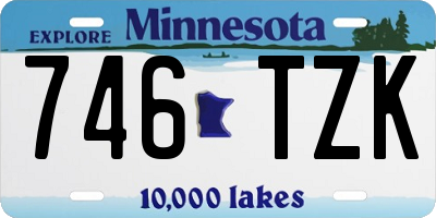 MN license plate 746TZK