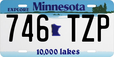 MN license plate 746TZP