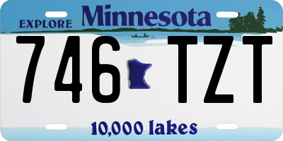 MN license plate 746TZT
