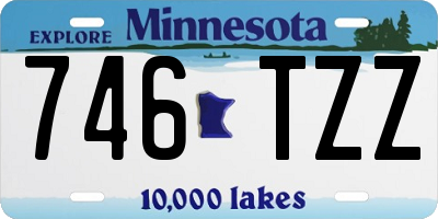 MN license plate 746TZZ