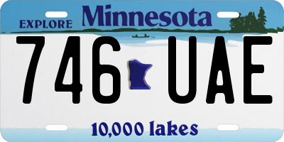 MN license plate 746UAE