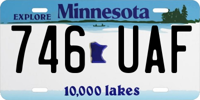MN license plate 746UAF