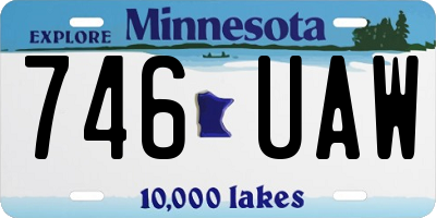 MN license plate 746UAW