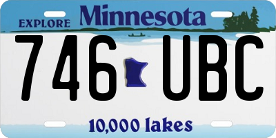 MN license plate 746UBC