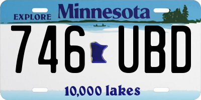 MN license plate 746UBD