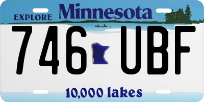 MN license plate 746UBF