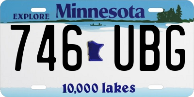 MN license plate 746UBG