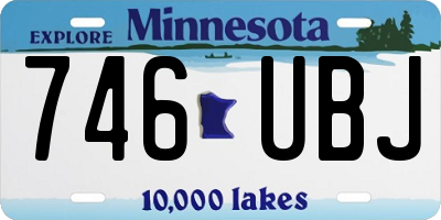 MN license plate 746UBJ