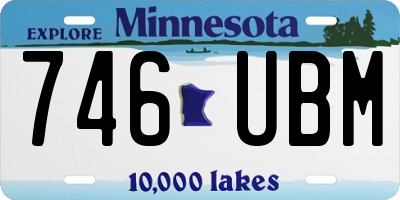 MN license plate 746UBM