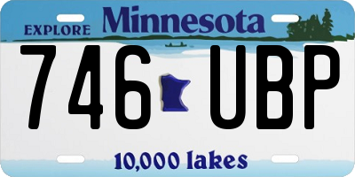 MN license plate 746UBP