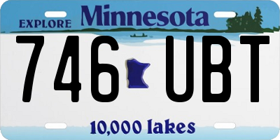MN license plate 746UBT