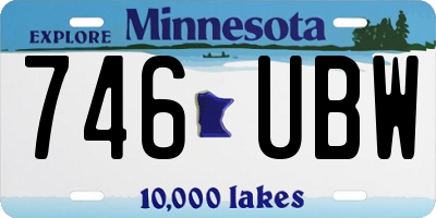 MN license plate 746UBW