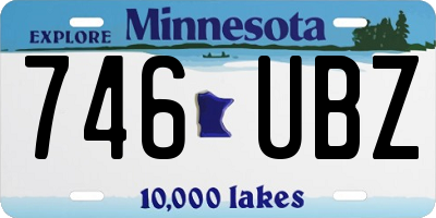 MN license plate 746UBZ