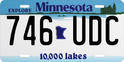 MN license plate 746UDC