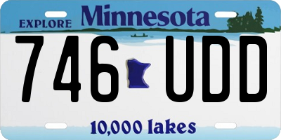 MN license plate 746UDD