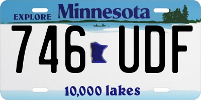 MN license plate 746UDF