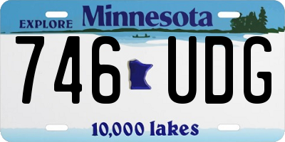 MN license plate 746UDG