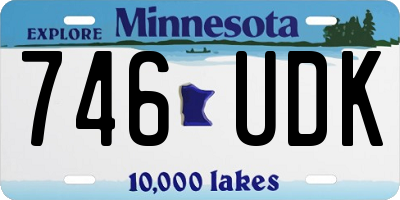 MN license plate 746UDK
