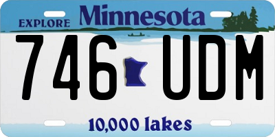 MN license plate 746UDM