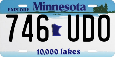 MN license plate 746UDO