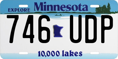 MN license plate 746UDP