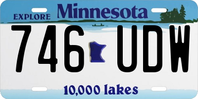 MN license plate 746UDW