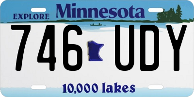 MN license plate 746UDY