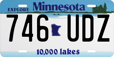 MN license plate 746UDZ