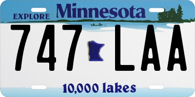 MN license plate 747LAA