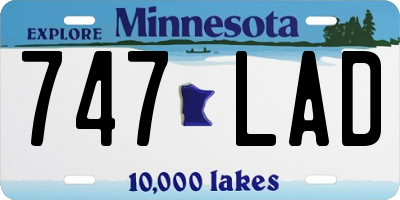 MN license plate 747LAD