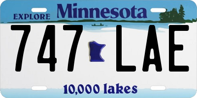 MN license plate 747LAE