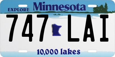 MN license plate 747LAI