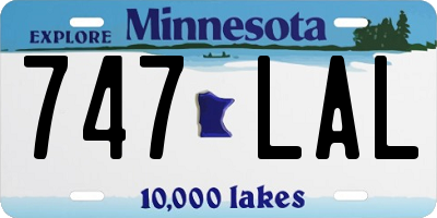 MN license plate 747LAL